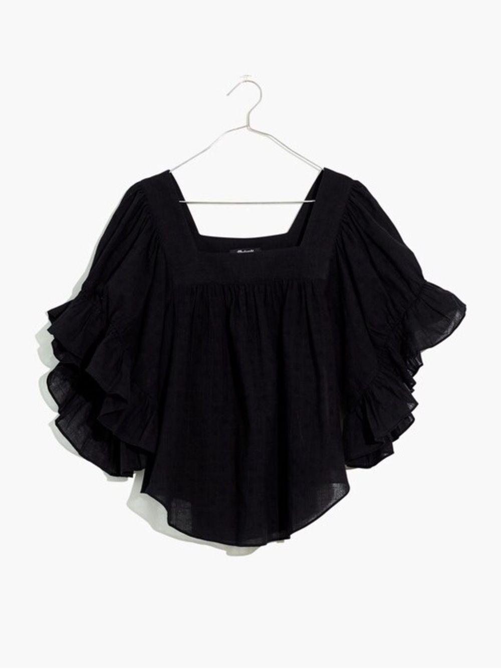 madewell flutter-sleeve butterfly top